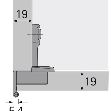 HETTICH Charnière de base Selekta Pro 2000 270 ° en applique, semi-appliquée ( 8000610995 )
