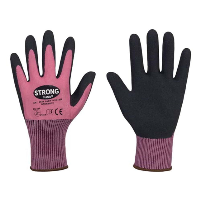 STRONGHAND Gant LADY FLEXTER taille 8 rose/noir ( 8000737567 )