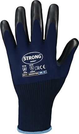 STRONGHAND gants GRIDSTER taille 9 bleu foncé/noir ( 4000391304 )