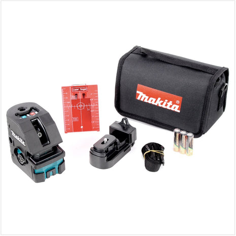 Makita SK 103 PZ roter Kreuzlinienlaser mit Laser Target und Zubehör - Toolbrothers