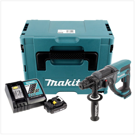 Makita DHR 202 RA1J Akku Kombihammer 18 V 2,0 J SDS Plus + 1x Akku 2,0 Ah + Ladegerät + Makpac - Toolbrothers