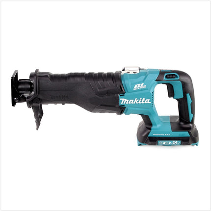 Makita DJR 360 RMK Scie récipro sans fil 2x 18 V avec boîtier + 2x Batteries BL 1840 4,0 Ah + Chargeur