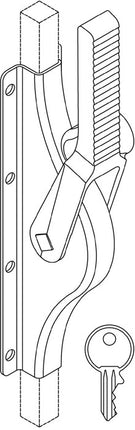 FUHR Verrou de porte 902Z DIN gauche/droite galvanisé ( 3000250820 )