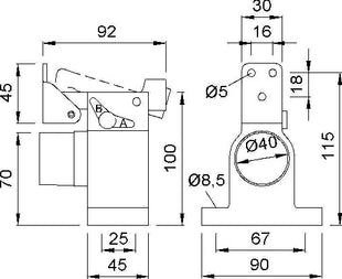 KWS Türfeststeller 1010.02 Aluminium silberfarbig lackiert ( 3000255904 )