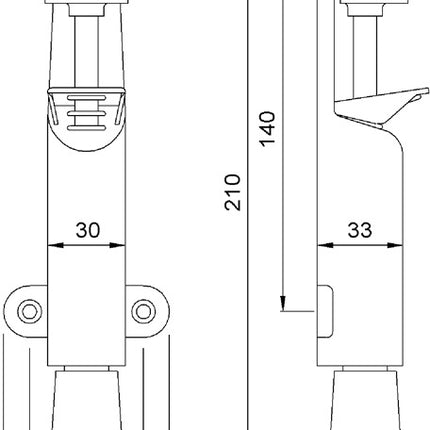 KWS Arrêt de porte 102802 Acier laqué couleur argent ( 3000256786 )