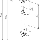 Gâche plate ASSA ABLOY 106 acier inoxydable mat à bord ( 3324034022 )