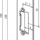 Gâche plate ASSA ABLOY 21C acier inoxydable mat à bord ( 3324034003 )