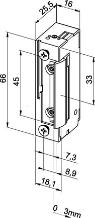 Abrepuertas eléctrico ASSA ABLOY 118 protección contra incendios 10-24 V AC/DC (3000255039)