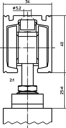 GEZE Amortisseur de fermeture Perlan 140 SoftStop 80 kg EV 1 ( 3326039035 )