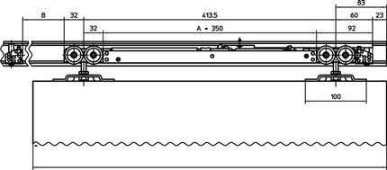 GEZE Amortisseur de fermeture Perlan 140 SoftStop 80 kg EV 1 ( 3326039043 )