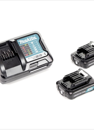 Makita DF 031 DWAE 10,8 V Akku Bohrschrauber mit 2x BL1020B 2 Ah Akku und Ladestation im Koffer - Toolbrothers