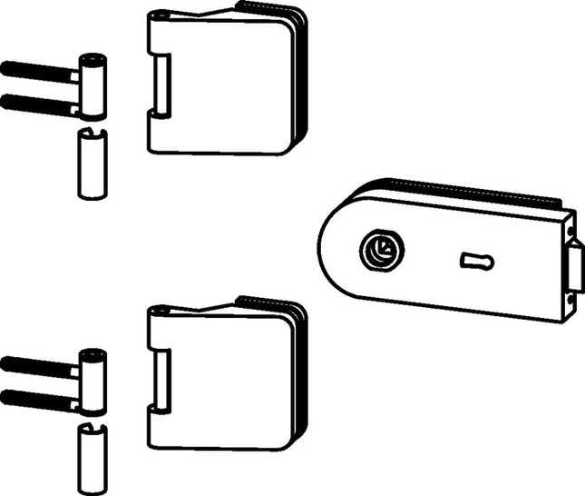 DORMA-GLAS Ferrure de porte en verre STUDIO Rondo/OFFICE Junior métal léger niro anodisé ( 3000254462 )