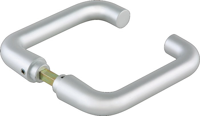 Paire de béquilles de porte en verre DORMA-GLAS forme ronde en métal léger anodisé niro ( 3000254518 )