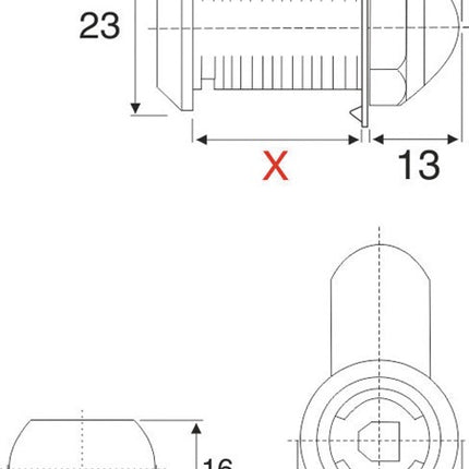Fermeture à levier BMB Système 600 à combinaisons différentes ( 3000271861 )