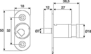 Serrure à poussoir BMB Système 600 à combinaisons multiples ( 3000271835 )