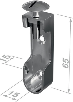 PG Support de tube d'armoire 11118 Zinc moulé sous pression nickelé ( 3000282762 )