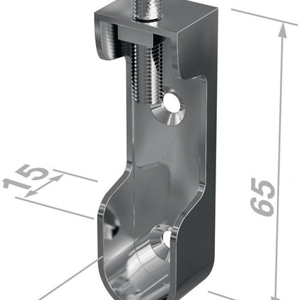PG Support de tube d'armoire 11118 Zinc moulé sous pression nickelé ( 3000282762 )