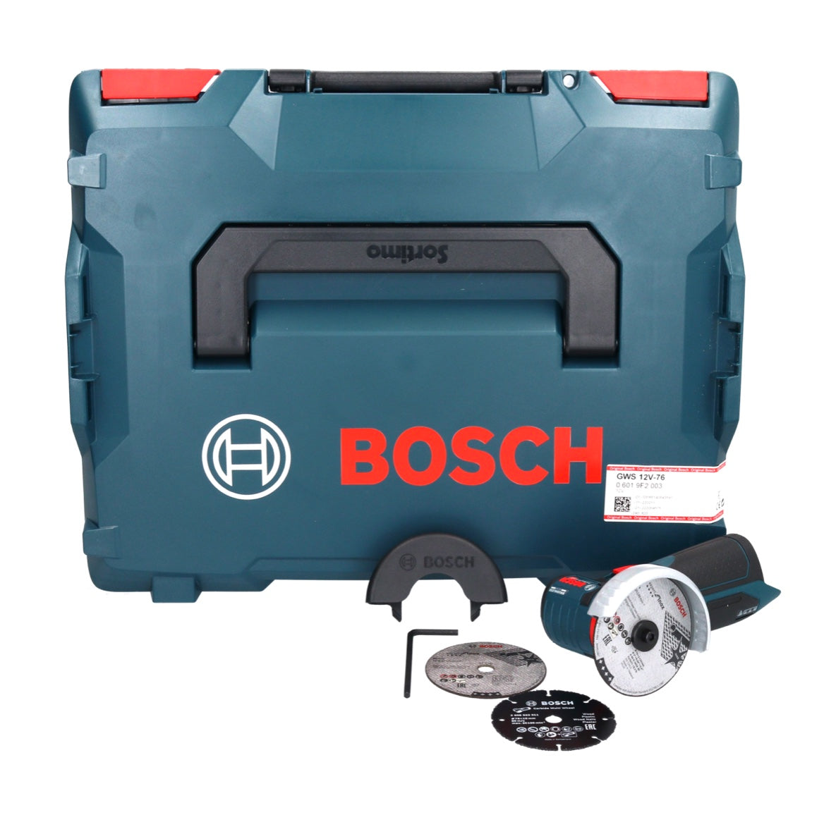 Bosch GWS 12V-76 Professional Meuleuse angulaire sans fil 12 V 76 mm Brushless ( 06019F2003 ) + L-Boxx - sans batterie, sans chargeur