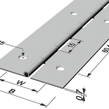 PG Charnière à tige Largeur de charnière ouverte 32 mm Épaisseur du matériau 0,7 mm ( 3000272021 )