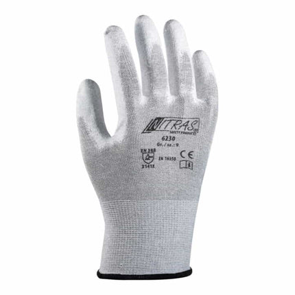 Gants NITRAS 6230 taille 8 gris/blanc ( 8000235152 )