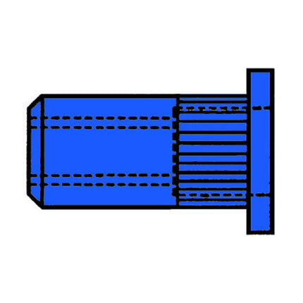GESIPA Ecrou à sertir en aveugle tige de rivet d x l 9 x 15,5 mm M6 ( 4000813529 )