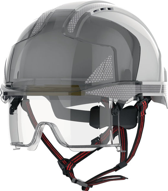 JSP Casque d'escalade industriel EVO(R) VISTAlens(R) Dualswitch(TM) blanc/fumé ( 4000370818 )