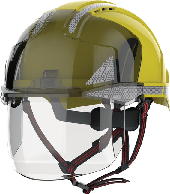 JSP Casque d'escalade industriel EVO(R) VISTAshield(R) Dualswitch(TM) jaune/fumé ( 4000370824 )