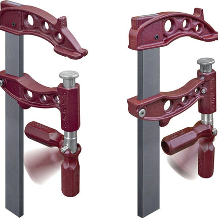 Serre-joint à vis haute performance PIHER Maxipress F portée 400 mm saillie 120 mm (4000831002)