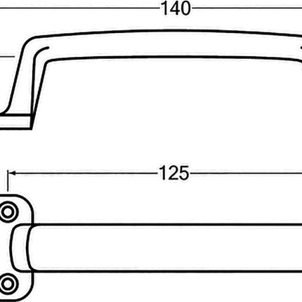 Poignée HERMETA Saillie 26 mm Longueur 140 mm Largeur 38 mm ( 3000283304 )