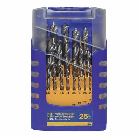 FISCH-TOOLS Juego de brocas helicoidales para madera 013G 25 piezas (4000863170)