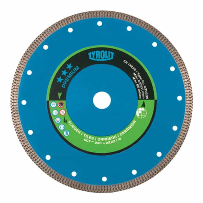 TYROLIT Disque à tronçonner diamant Premium D. 125 mm perçage 22,23 mm ( 4000845249 )
