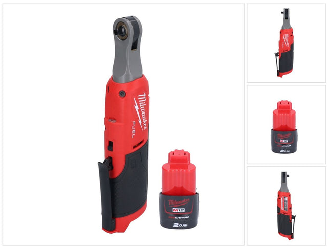 Milwaukee M12 FHIR14-201 Clé à cliquet sans fil 12 V 47 Nm 1/4" Brushless + 1x batterie 2,0 Ah - sans chargeur