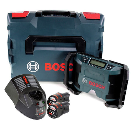 Bosch GPB 12V-10 Akku Baustellenradio 12V + 2x Akku 3,0Ah + Ladegerät + L-Boxx - Toolbrothers