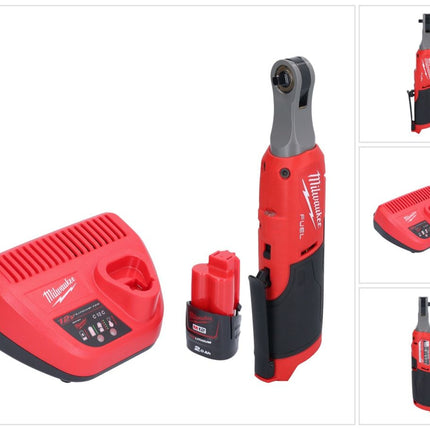 Cliquet à batterie Milwaukee M12 FHIR14-201 12 V 47 Nm 1/4" brushless + 1x batterie 2,0 Ah + chargeur