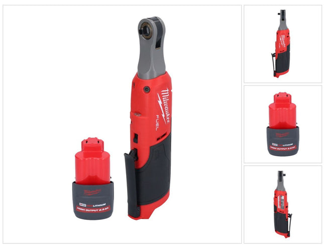 Milwaukee M12 FHIR14-251 Clé à cliquet sans fil 12 V 47 Nm 1/4" Brushless + 1x batterie 2,5 Ah - sans chargeur