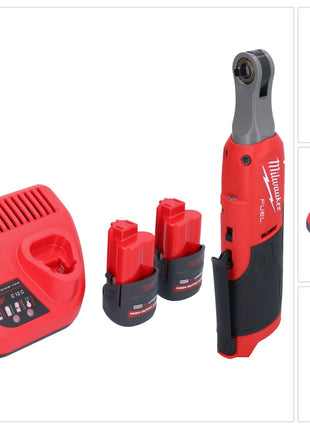 Milwaukee M12 FHIR14-252 Akku Ratsche 12 V 47 Nm 1/4" Brushless + 2x Akku 2,5 Ah + Ladegerät