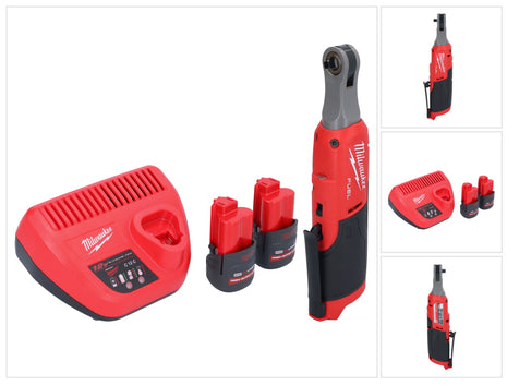 Milwaukee M12 FHIR14-252 Akku Ratsche 12 V 47 Nm 1/4" Brushless + 2x Akku 2,5 Ah + Ladegerät