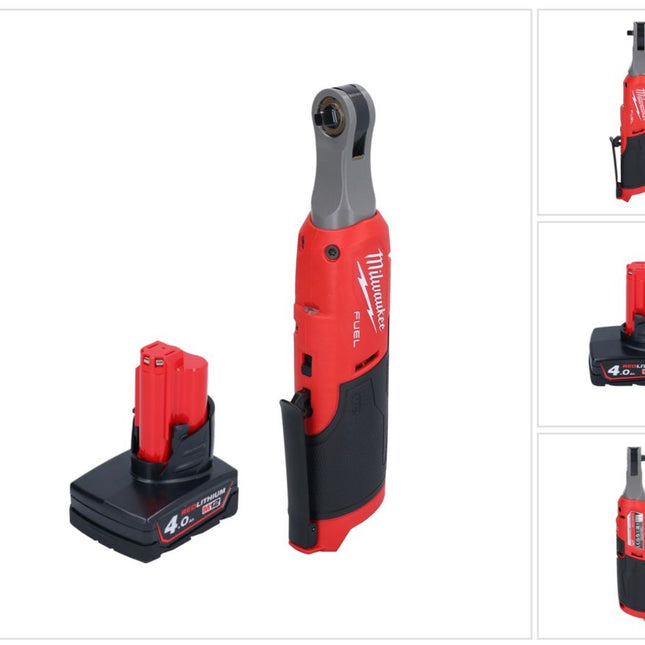 Cliquet à batterie Milwaukee M12 FHIR14-401 12 V 47 Nm 1/4" brushless + 1x batterie 4,0 Ah - sans chargeur