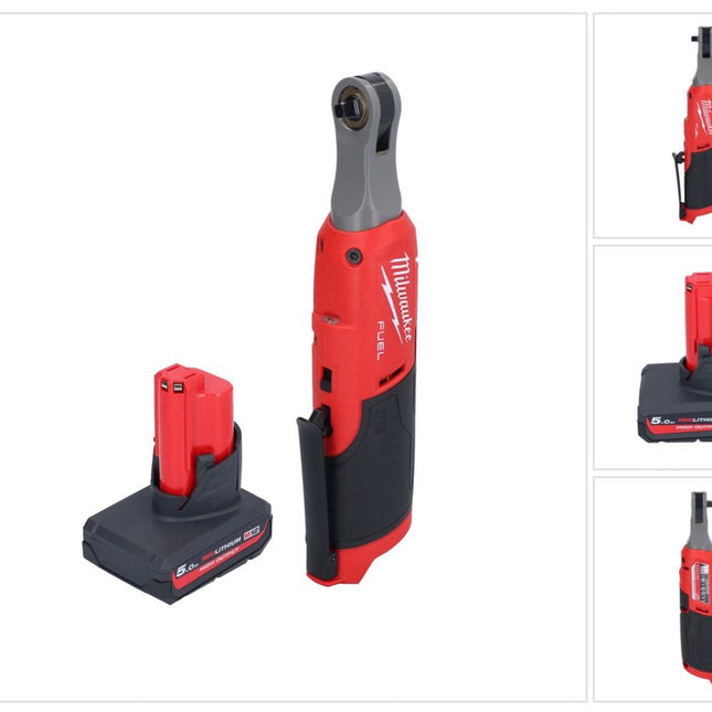 Milwaukee M12 FHIR14-501 Clé à cliquet sans fil 12 V 47 Nm 1/4" Brushless + 1x batterie 5,0 Ah - sans chargeur