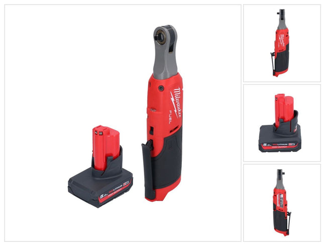 Milwaukee M12 FHIR14-501 Clé à cliquet sans fil 12 V 47 Nm 1/4" Brushless + 1x batterie 5,0 Ah - sans chargeur