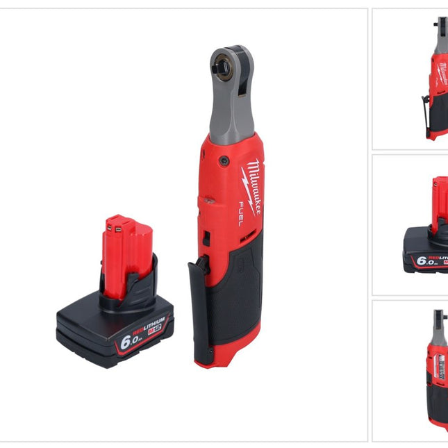 Cliquet à batterie Milwaukee M12 FHIR14-601 12 V 47 Nm 1/4" brushless + 1x batterie 6,0 Ah - sans chargeur