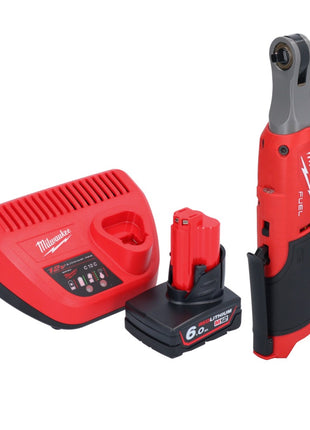 Cliquet à batterie Milwaukee M12 FHIR14-601 12 V 47 Nm 1/4" brushless + 1x batterie 6,0 Ah + chargeur