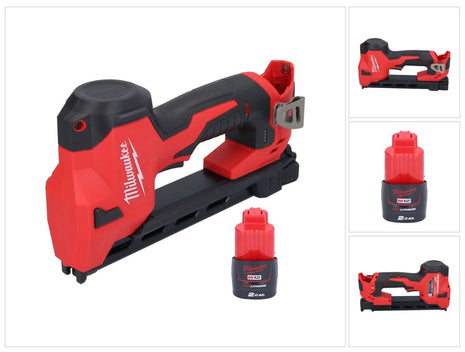 Milwaukee M12 BCST-201 Batterie agrafeuse 12 V 19 x 25.4 mm + 1x batterie 2.0 Ah - sans kit chargeur