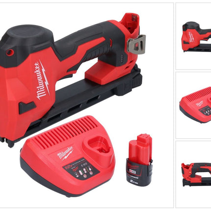 Milwaukee M12 BCST-201 Agrafeuse sans fil 12 V 19 x 25,4 mm + 1x batterie 2,0 Ah + chargeur