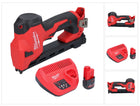 Milwaukee M12 BCST-251 Agrafeuse sans fil 12 V 19 x 25,4 mm + 1x batterie 2,5 Ah + chargeur