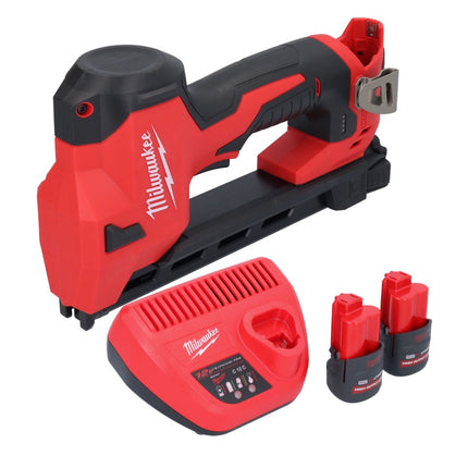 Milwaukee M12 BCST-252 Agrafeuse sans fil 12 V 19 x 25,4 mm + 2x batterie 2,5 Ah + chargeur