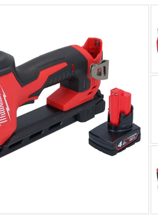 Milwaukee M12 BCST-401 Agrafeuse sans fil 12 V 19 x 25,4 mm + 1x batterie 4,0 Ah - sans chargeur