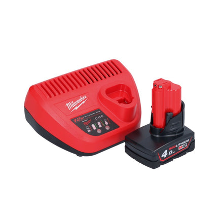 Milwaukee M12 BCST-401 Agrafeuse sans fil 12 V 19 x 25,4 mm + 1x batterie 4,0 Ah + chargeur