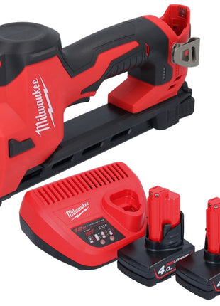 Milwaukee M12 BCST-402 Agrafeuse sans fil 12 V 19 x 25,4 mm + 2x batterie 4,0 Ah + chargeur