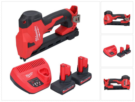 Milwaukee M12 BCST-502 Akku Tacker 12 V 19 x 25,4 mm + 2x Akku 5,0 Ah + Ladegerät